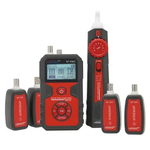 W-Star Tester kabelů WSNF858C, RJ45, VFL, RJ11, BNC, POE, hledačka, diagnostika, Li-Ion