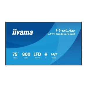 75" iiyama LH7566UHSB-B1AG:VA,4K UHD,IPX5,DP-out