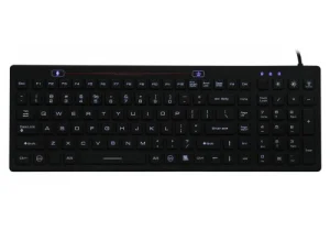 SK312BL – Průmyslová silikonová antibakteriální klávesnice podsvícená, CZ, USB, IP68