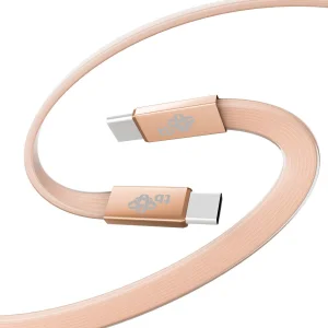 TB plochý kabel USB-C na USB-C, 1m, oranžový - obrázek 2