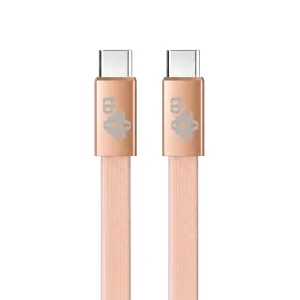 TB plochý kabel USB-C na USB-C, 1m, oranžový