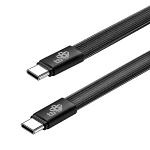 TB plochý kabel USB-C na USB-C, 1m,  černý - obrázek 2