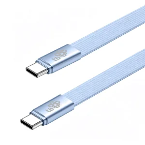 TB plochý kabel USB-C na USB-C, 1m, modrý - obrázek 3