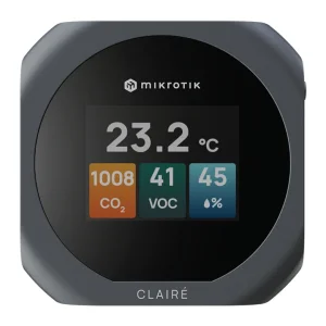 MikroTik IAQM-THC2V-G, Claire lite - Air Quality Monitor, CO2, Temp, RH, VOC, šedá - obrázek 4