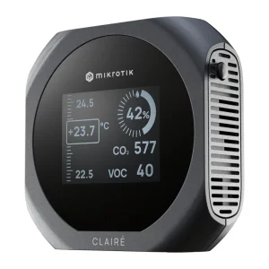MikroTik IAQM-THC2V-G, Claire lite - Air Quality Monitor, CO2, Temp, RH, VOC, šedá