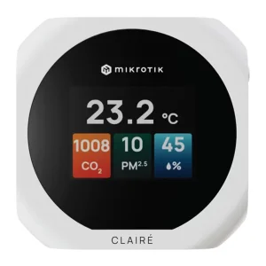 MikroTIk IAQM-THC2PV-W, Claire - Air Quality Monitor, CO2, Temp, RH, PM2.5/10, VOC, bílá - obrázek 2