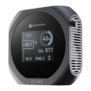 MikroTik IAQM-THC2PV-G, Claire - Air Quality Monitor, CO2, Temp, RH, PM2.5/10, VOC, šedá