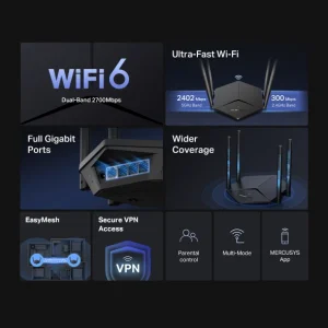 MERCUSYS MR78X AX2700 Wi-Fi 6 dvoupásmový router - obrázek 2