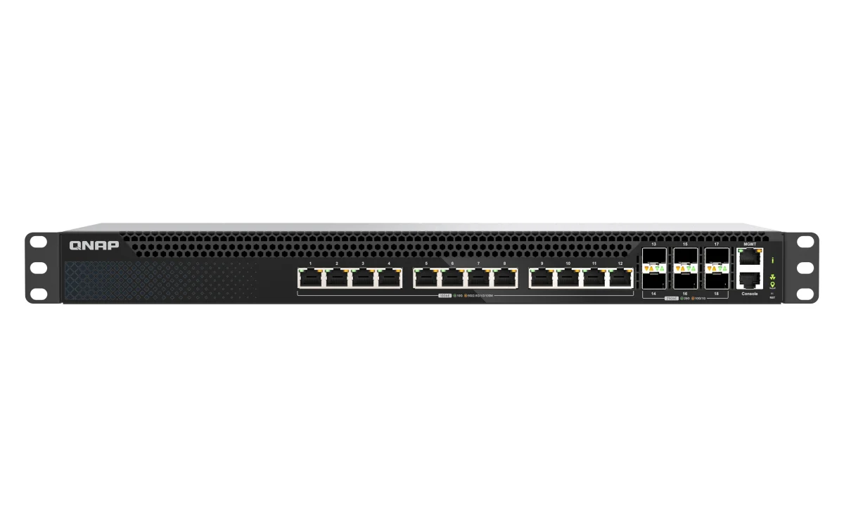 QNAP QSW-M5218-6F12T switch L3 6x25GbE 12x10GbE