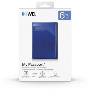 Ext. HDD WD My Passport USB-C 6TB, modrý - obrázek 4