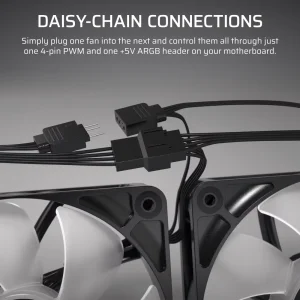 CORSAIR ventilátor RS120 ARGB, 120mm, W - obrázek 3