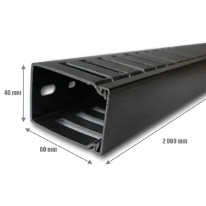 CABLE MANAGER 1U 60x40 (2M) BLACK - obrázek 2
