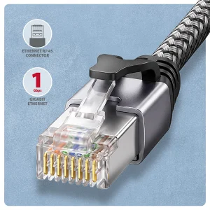 AXAGON ADE-CM30, USB-C Gigabit Ethernet adaptér s integrovaným síťovým CAT6 kabelem RJ-45 (3m) - obrázek 2