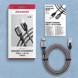 AXAGON ADE-CM15, USB-C Gigabit Ethernet adaptér s integrovaným síťovým CAT6 kabelem RJ-45 (1,5m) - obrázek 3