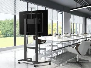 Vogel's ESSENTIAL T1041 pojízdný stojan pro TV 65-110", 100 kg, 120-170 cm, černý - obrázek 6