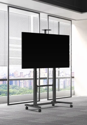 Vogel's ESSENTIAL T1041 pojízdný stojan pro TV 65-110", 100 kg, 120-170 cm, černý - obrázek 7
