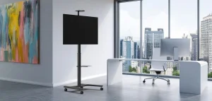 Vogel's ESSENTIAL T1031 pojízdný stojan pro TV 32-65", 50 kg, 122-172 cm, černý - obrázek 7