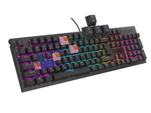 Genesis tichá herní klávesnice THOR 303/RGB/Outemu Peach Silent/Drátová USB/CZ-SK layout/Černá - obrázek 5