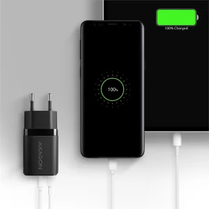 AXAGON ACU-PQ33, GaN nabíječka do sítě 33W, USB-A + USB-C, PD3.0/PPS/QC4+/SFC2.0/Apple, černá - obrázek 7