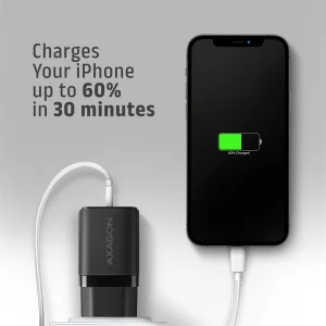 AXAGON ACU-PQ33, GaN nabíječka do sítě 33W, USB-A + USB-C, PD3.0/PPS/QC4+/SFC2.0/Apple, černá - obrázek 8