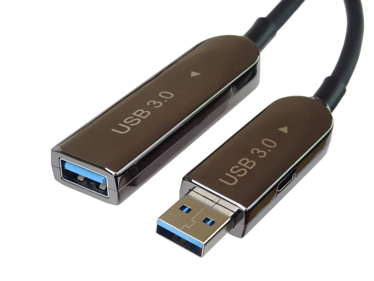 PremiumCord USB 3.2 + 2.0 AOC kabel A/M - A/F 20m