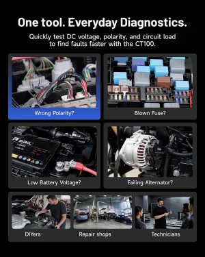 TOPDON Tester automobilových elektrických obvodů CT100/12V, 24V, 36V/měření 3,3-65VDC/max 1,2A - obrázek 10