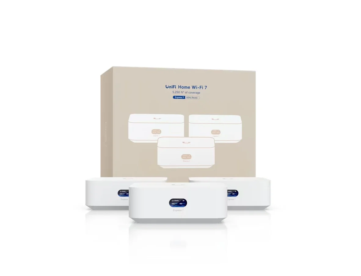 Ubiquiti UX7-3 UniFi Express 7 – mesh systém Wi-Fi 7 (3 ks)