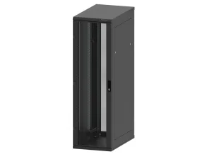 Stojanový rack 42U (š)600x(h)1000,před.i zad.perforované dveře černý - obrázek 3