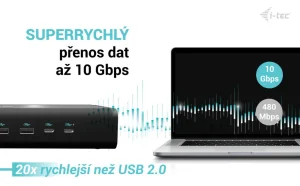 i-tec Universal 6x 4K dokovací stanice, 140W napájení - obrázek 11