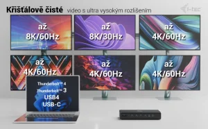 i-tec Universal 6x 4K dokovací stanice, 140W napájení - obrázek 5