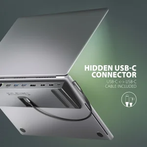 AXAGON HMC-4KX3 USB hub 3x USB-A, 2x HDMI, DP, RJ-45, SD, PD 100W - obrázek 7