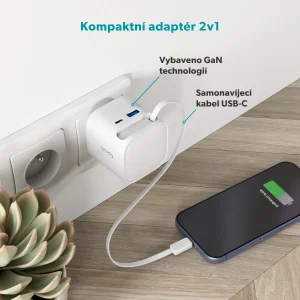 Epico UltraBoost Retractable GaN 65W adaptér EA65c se zabudovaným kabelem - obrázek 6