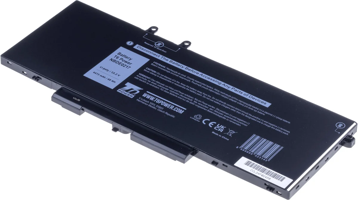 Baterie T6 Power pro Dell Latitude 5401, 5410, 5501, 5510, Precision 3550, 4470mAh, 68Wh, 4cell