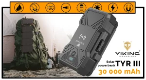Solární powerbanka VIKING TYR III/Output:1xUSB-C,2xUSB-A/Wireless charge 15W max/30000mAh/LED světlo - obrázek 3