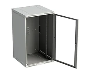 Rack nástěnný Sensa 21U 600mm,dv.sklo, šedý - obrázek 4