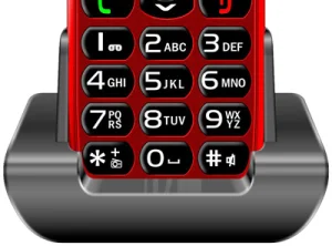 EVOLVEO EasyPhone, mobilní telefon pro seniory s nabíjecím stojánkem, červená - obrázek 4