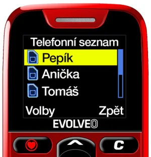 EVOLVEO EasyPhone, mobilní telefon pro seniory s nabíjecím stojánkem, červená - obrázek 5