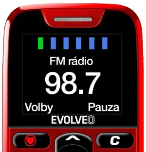 EVOLVEO EasyPhone, mobilní telefon pro seniory s nabíjecím stojánkem, červená - obrázek 7