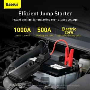 Baseus power banka Super Energy Air 10000 mAh se startovacími kabely černá - obrázek 9