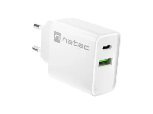 Universální nabíječka Natec RIBERA 20W 1X USB-A + 1X USB-C, bílá - obrázek 4