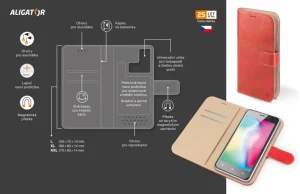 ALIGATOR Pouzdro UNIVERSE, vel.XL (160*81),červená - obrázek 3