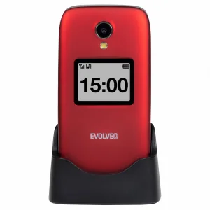 EVOLVEO EasyPhone FS, vyklápěcí telefon 2.8" pro seniory s nabíjecím stojánkem (červená barva) - obrázek 12