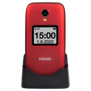 EVOLVEO EasyPhone FS, vyklápěcí telefon 2.8" pro seniory s nabíjecím stojánkem (červená barva) - obrázek 25