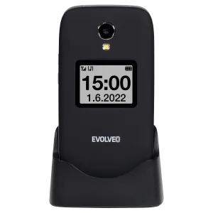 EVOLVEO EasyPhone FS, vyklápěcí telefon 2.8" pro seniory s nabíjecím stojánkem (černá barva) - obrázek 16