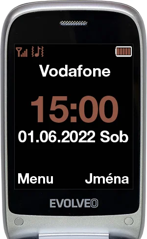 EVOLVEO EasyPhone FS, vyklápěcí telefon 2.8" pro seniory s nabíjecím stojánkem (černá barva) - obrázek 20