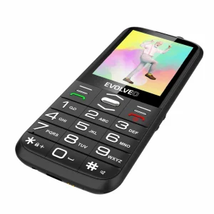 EVOLVEO EasyPhone FS, vyklápěcí telefon 2.8" pro seniory s nabíjecím stojánkem (černá barva) - obrázek 4