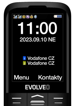 EVOLVEO EasyPhone FS, vyklápěcí telefon 2.8" pro seniory s nabíjecím stojánkem (černá barva) - obrázek 5