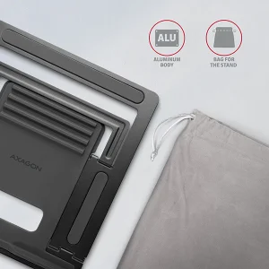 AXAGON STND-L stojan pro notebooky 10"-17,3" šedý - obrázek 4