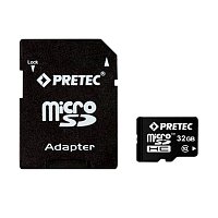 Pretec MicroSDHC 32 GB CLASS 10 + SD adaptér