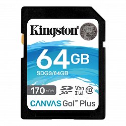 64GB SDXC Kingston U3 V30 170/70MB/s